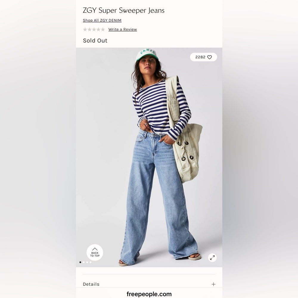Free People x ZGY Denim Super Wide Leg Jeans Size 30
